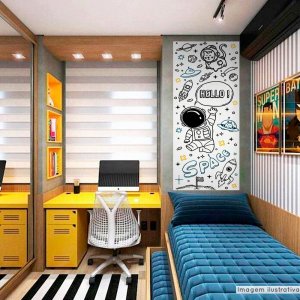 Papel de Parede Painel Frase Space - Branco