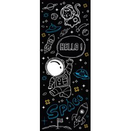 Papel de Parede Painel Frase Space - Preto - 2