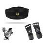 Kit Cinturão Lrotetor Lombar Para Agachamento (Preto) + Luva Grip com Munhequeira - P / G - 1