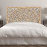 Cabeceira de Cama King Mandala Flores Prosperidade 195x100cm - 12mm - MDF Natural (sem pintura) - 1