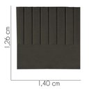 Ver imagem 3 de Cabeceira Carla Pé Plástico 140cm Casal Para Cama Box Quarto Linho Marrom - Gat Magazine