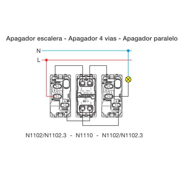 Módulo Interruptor Intermediário 10A Branco N1110 BL Linha Unno ABB - 4