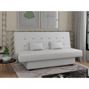 Ver imagem 2 de Sofá Cama Casal 3 Lugares Laila - Branco Korino