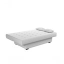 Ver imagem 3 de Sofá Cama Casal 3 Lugares Laila - Branco Korino