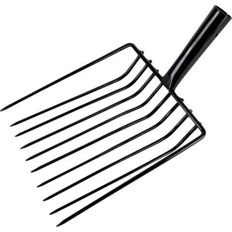 Forcado Reto sem Cabo 10 Dentes Aço Carbono 365083 Collins