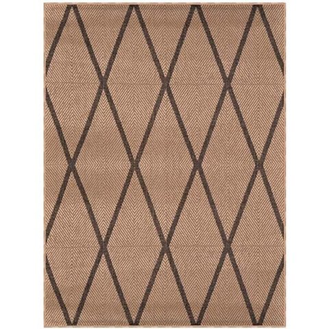 Tapete Sisal Eco Nature Geo 77 Bege-Chumbo 2,00x3,00M - J Serrano