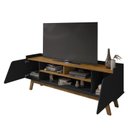 Ver imagem 2 de Rack para Tv Turim 2 Portas Preto Fosco/naturalle - Bechara