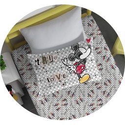 Jogo de Lençol Solteiro Malha Doce Vida Joy Disney 2 Peças - Mickey True Love - 3