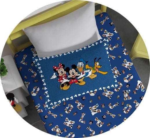 Jogo de Lençol Solteiro Malha Doce Vida Joy Disney 2 Peças - Mickey Divertido - 3