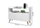 Ver imagem 3 de Buffet / Balcão Ma Estilo Retrô 3 Portas Cor Branco Ja