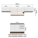 Ver mais imagens de Cozinha Marina Branco Rustic com Armário e Balcão Madesa