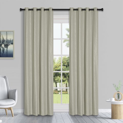 Cortina de Tecido Rustica Veneza 3,60x2,50m Pemogo Cor:marfim