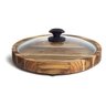 Gamela De Madeira Redonda Com Tampa De Vidro 30cm Flórida M - 3
