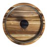 Gamela De Madeira Redonda Com Tampa De Vidro 30cm Flórida M - 4