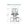 Registro Pressão Soldável com Canopla Foz 25mm Branco Viqua Unico - 2