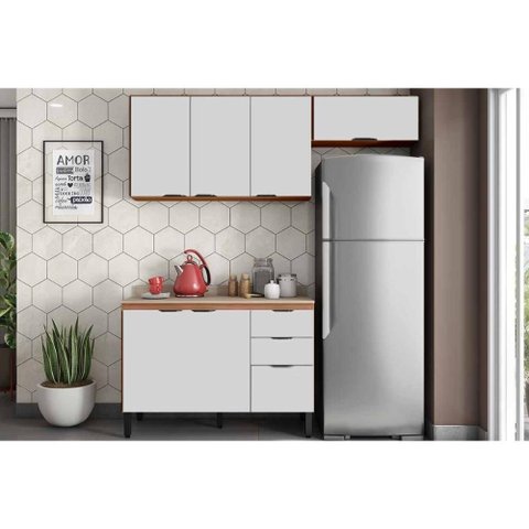 Cozinha Modulada Demóbile 3 Peças Firenze C3p51 Amendola/nude Prime Tx
