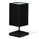 Ver imagem 1 de Abajur Eros Quad Preto com Base Inox Preta