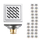 Ver imagem 1 de Ralo Inox Kit 27 Uni 10x10 Banheiro Box Anti Odor Casa Inseto Quintal Jardim Lavabo Higienico Varand
