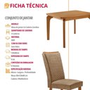 Ver imagem 7 de Conjunto de Jantar Liz 4 Lugares Tampo MDF com Cadeiras Estofadas 120cm Moderna