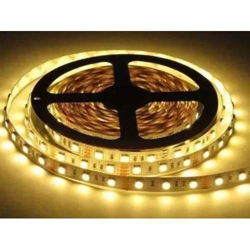 Fita LED 10W/M Rolo com 5 m 120 LEDs por Metro IP20 Luz Amarela