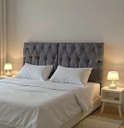 Ver imagem 1 de Cabeceira Almofadada Suspensa de Cama Casal Cabeceira Leticia 140cm X 55cm Cinza