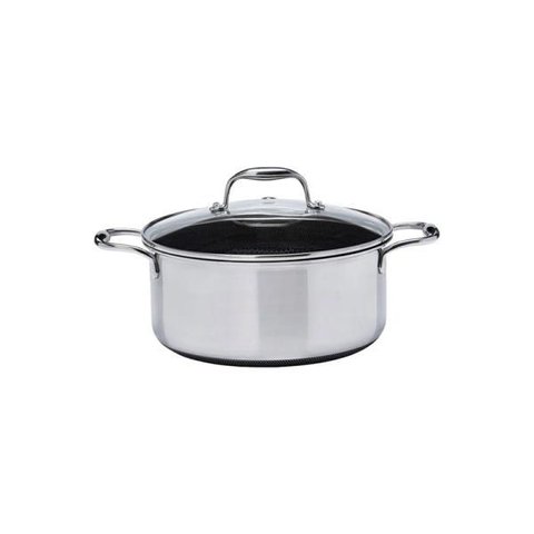 Caçarola em Aço Inox Oxford 24cm 4,7L Prata com Tampa