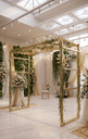 Ver mais imagens de Pergolado Estrutura 1,90, em Aço Dourado para Praias, Jardins e Lounges, Desmontável e Portatil