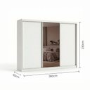 Ver imagem 4 de Guarda-Roupa Grande Casal 3 Portas de Correr com 1 Espelho e 6 Gavetas Vit