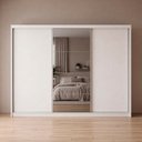 Ver imagem 1 de Guarda-Roupa Grande Casal 3 Portas de Correr com 1 Espelho e 6 Gavetas Vit