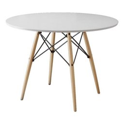 Mesa Eames Eiffel Wood Tampo de Madeira 110cm Branco - 1