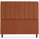Ver imagem 5 de Cabeceira Casal 140cm Arlla Suede Terracota Rm