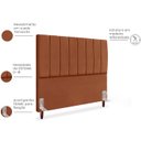 Ver imagem 3 de Cabeceira Casal 140cm Arlla Suede Terracota Rm