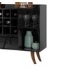 Buffet/Aparador Imper Retrô com Adega Cor Preto - 2