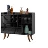 Buffet/Aparador Imper Retrô com Adega Cor Preto - 1