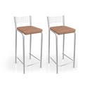 Ver imagem 1 de Kit 2 Banquetas Sala Jantar Gênova 1b705cr 2 Un Cromado/linho Capuccino - Kappesberg