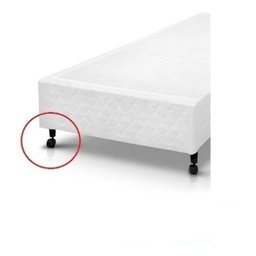 6 Pés C/ Rodinhas Tdc Marrom para Cama Box ou Baú Compatível com Todas As Camas Box - 4