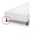 Ver imagem 4 de 6 Pés C/ Rodinhas Tdc Marrom para Cama Box ou Baú Compatível com Todas As Camas Box