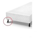 Ver imagem 4 de 6 Pés C/ Rodinhas Tdc Marrom para Cama Box ou Baú Compatível com Todas As Camas Box