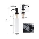 Ver imagem 7 de Kit Lixeira de Embutir 5Lt 20x23 Inox 304 e Dosador Liquido Black Matte - Preto Fosco