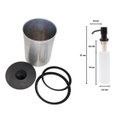 Ver imagem 2 de Kit Lixeira de Embutir 5Lt 20x23 Inox 304 e Dosador Liquido Black Matte - Preto Fosco