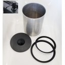 Ver imagem 5 de Kit Lixeira de Embutir 5Lt 20x23 Inox 304 e Dosador Liquido Black Matte - Preto Fosco