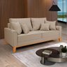 Sofá Beny Living Pés e Base de Madeira Linho Império Estofados - 1