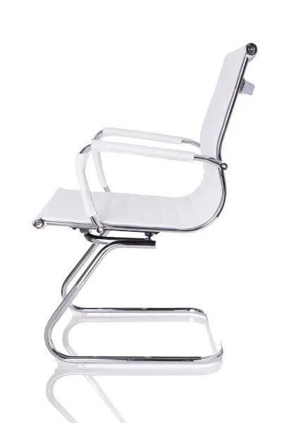Kit com 4 Cadeiras Fixas Interlocutor Charles Eames Esteirinha Branca 11A - 4