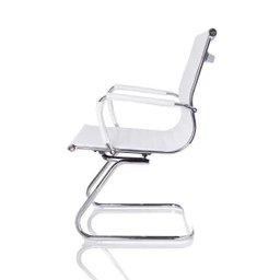 Kit  4 Cadeiras Fixas Interlocutor Charles Eames Esteirinha Branca 11A - 4