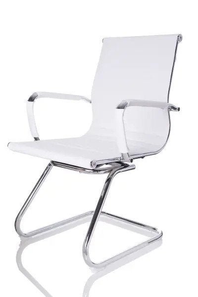 Kit com 4 Cadeiras Fixas Interlocutor Charles Eames Esteirinha Branca 11A - 2