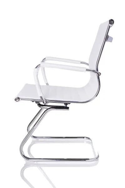 Kit com 2 Cadeiras Fixas Interlocutor Charles Eames Esteirinha Branca 11A - 4