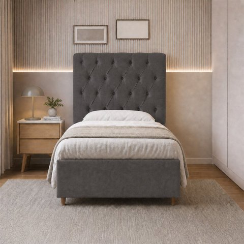 Cabeceira para Cama Solteiro Estofada Captone 0,88 Mtsluna Vilajo: Suede Crush Cacau