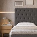 Ver imagem 2 de Cabeceira para Cama Solteiro Estofada Captone 0,88 Mtsluna Vilajo: Suede Crush Cacau
