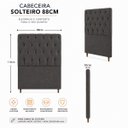 Ver imagem 7 de Cabeceira para Cama Solteiro Estofada Captone 0,88 Mtsluna Vilajo: Suede Crush Cacau