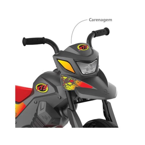 Moto Eletrica Infantil 6V XT3 2700 2701 2702 Triciclo Motorizado Presente  Dia Criança Bandeirante - Patota Brinquedos